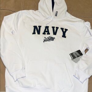 Navy White Hoodie NWT